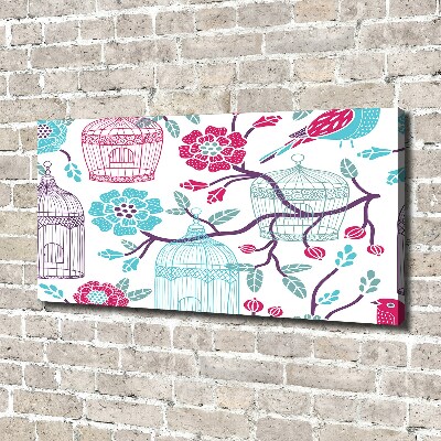 Canvas foto Vogelkooien