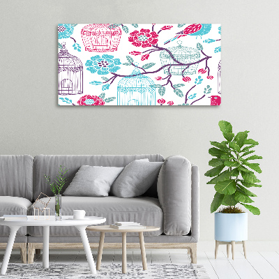 Canvas foto Vogelkooien