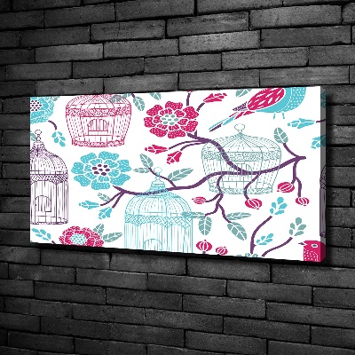 Canvas foto Vogelkooien