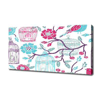 Canvas foto Vogelkooien