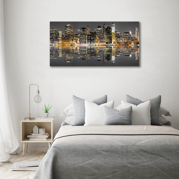 Canvas foto New York 's nachts