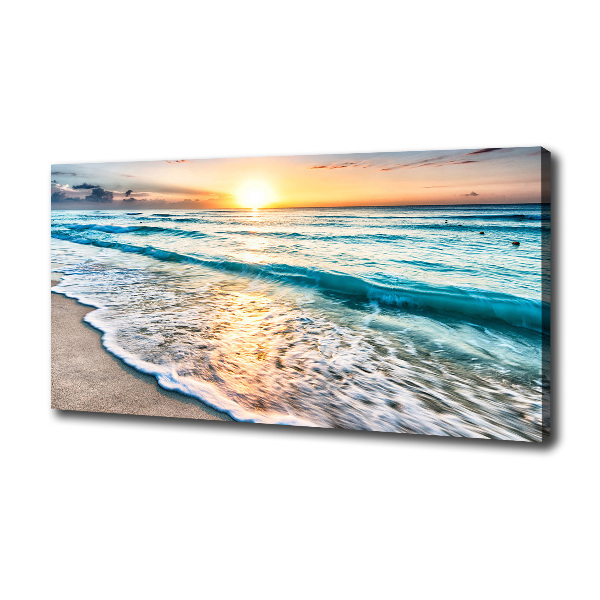 Schilderij op canvas Zonsondergangstrand
