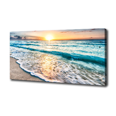 Schilderij op canvas Zonsondergangstrand