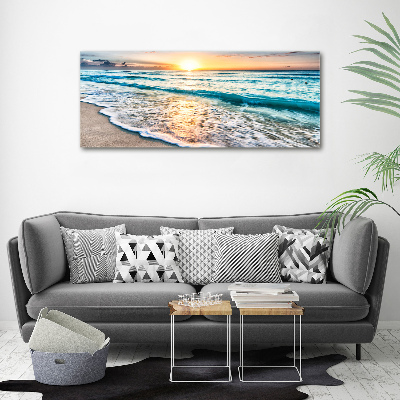 Schilderij op canvas Zonsondergangstrand