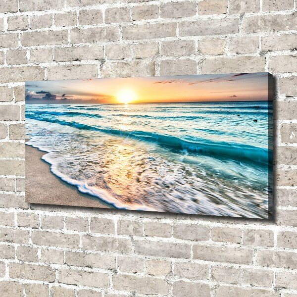 Schilderij op canvas Zonsondergangstrand