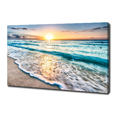 Schilderij op canvas Zonsondergangstrand