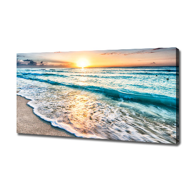Schilderij op canvas Zonsondergangstrand