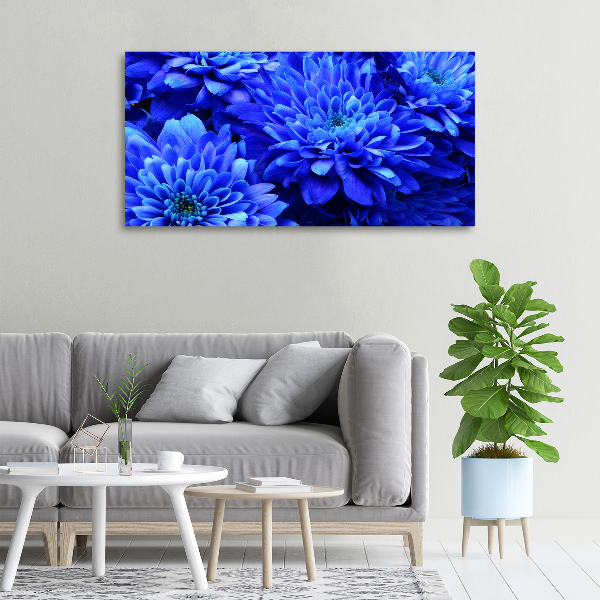 Canvas schilderij Blauwe aster