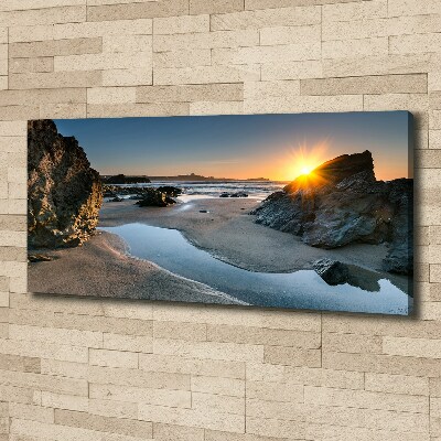 Foto canvas Rotsen op het strand
