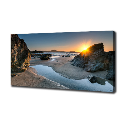 Foto canvas Rotsen op het strand