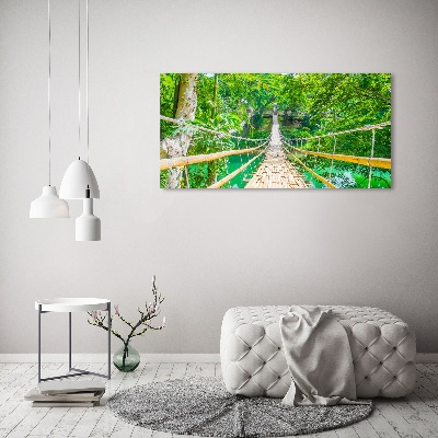 Canvas foto Bamboe Bosbrug