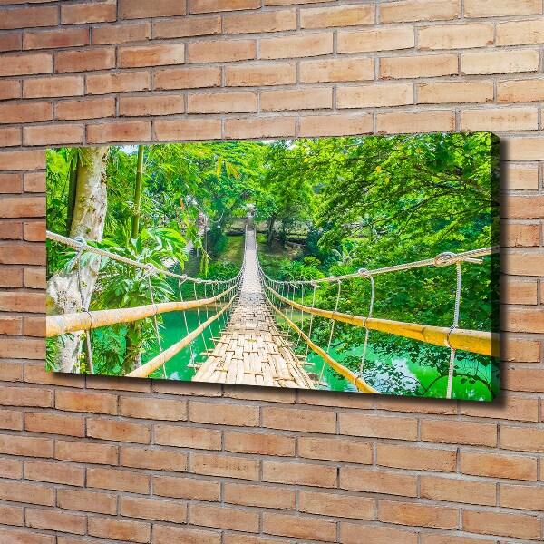 Canvas foto Bamboe Bosbrug