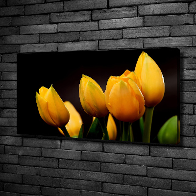 Canvas foto Gele tulpen