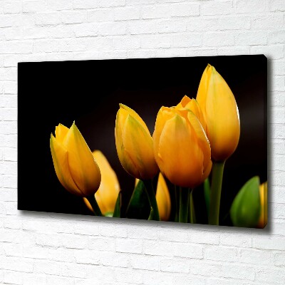 Canvas foto Gele tulpen
