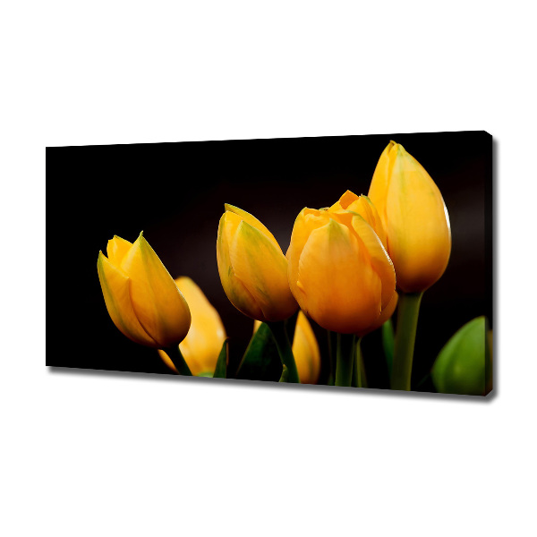 Canvas foto Gele tulpen
