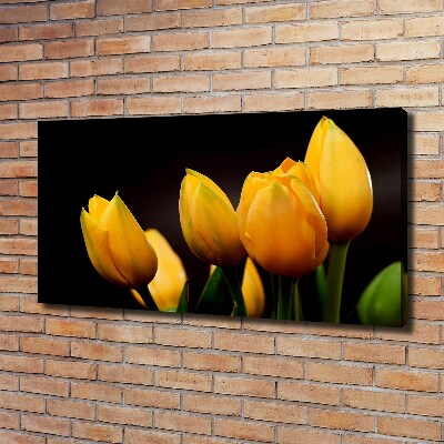 Canvas foto Gele tulpen