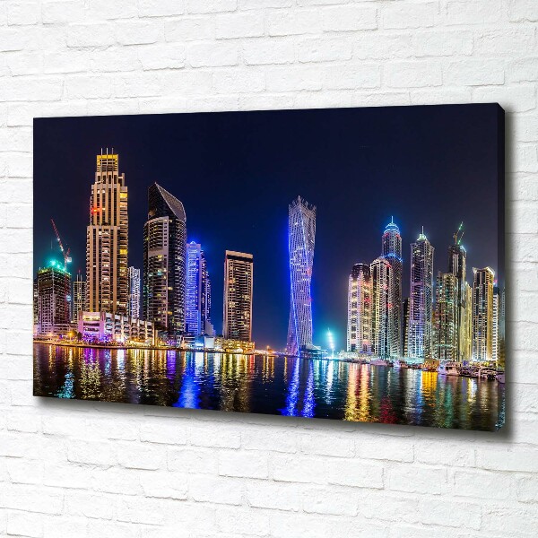 Canvas schilderij Dubai 's nachts