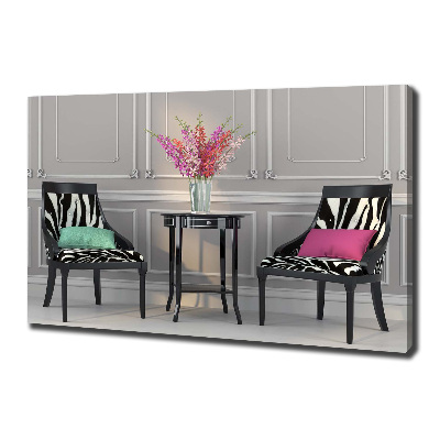 Canvas foto Twee stoelen