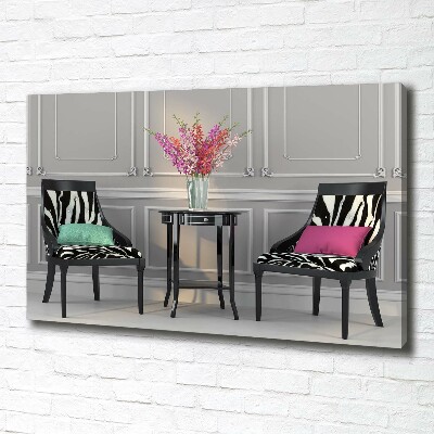 Canvas foto Twee stoelen