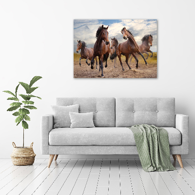Canvas foto Vijf paarden
