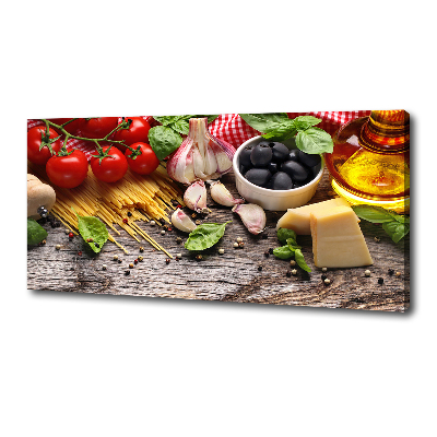 Canvas foto Italiaans eten