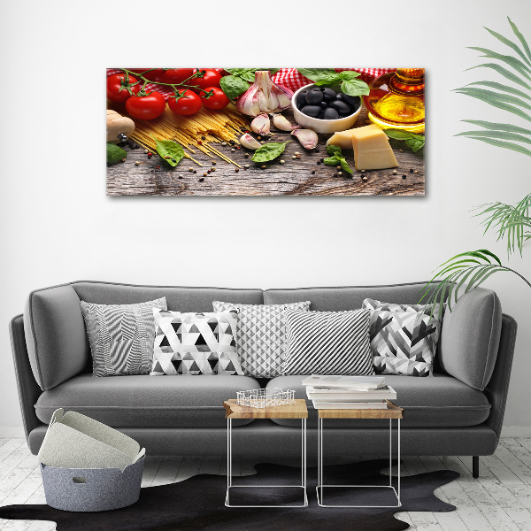 Canvas foto Italiaans eten