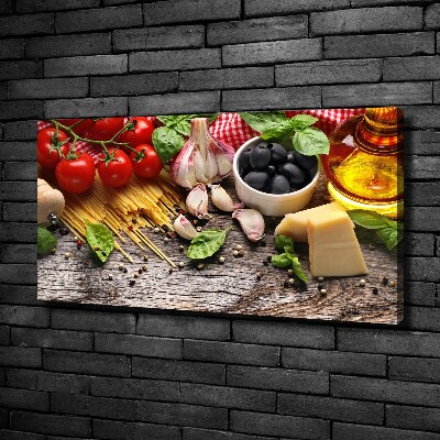 Canvas foto Italiaans eten