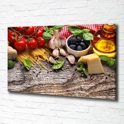 Canvas foto Italiaans eten