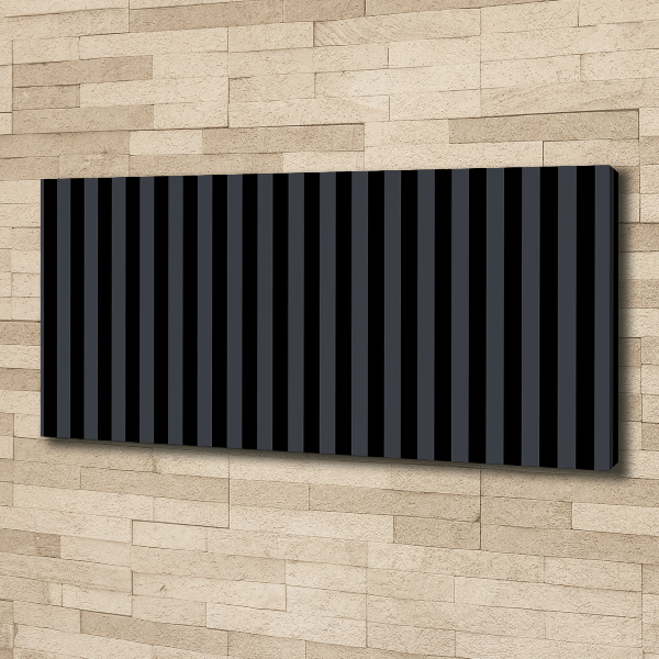 Canvas foto Zwarte en grijze strepen