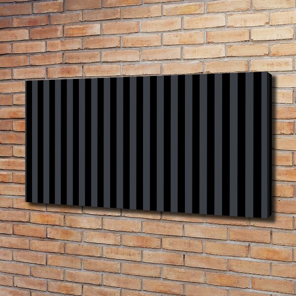Canvas foto Zwarte en grijze strepen