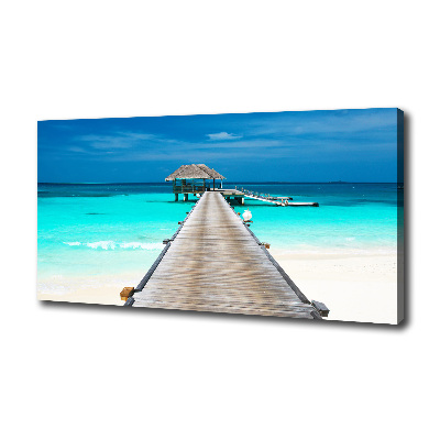 Foto canvas Houten steiger