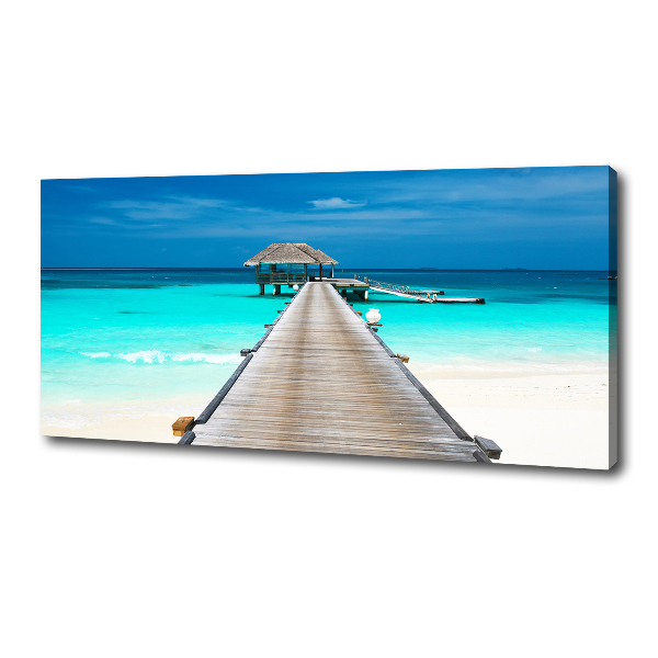 Foto canvas Houten steiger
