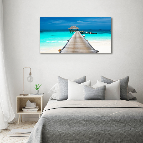 Foto canvas Houten steiger