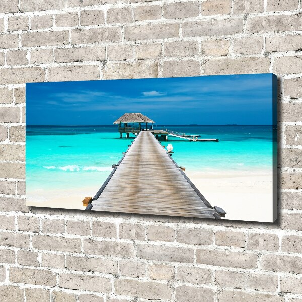 Foto canvas Houten steiger