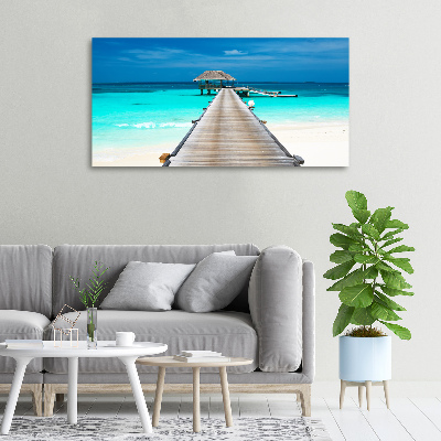 Foto canvas Houten steiger