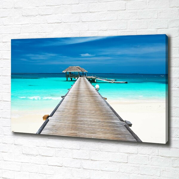 Foto canvas Houten steiger
