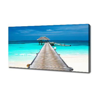Foto canvas Houten steiger