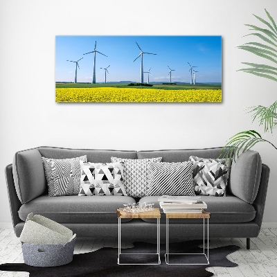 Foto op canvas Windmolens in het veld
