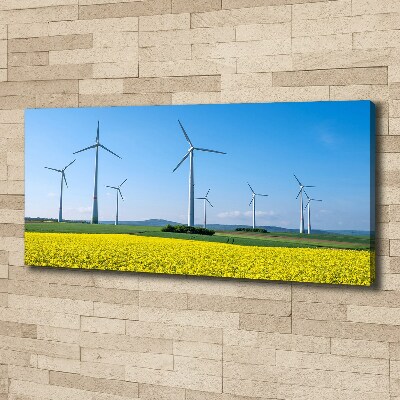Foto op canvas Windmolens in het veld