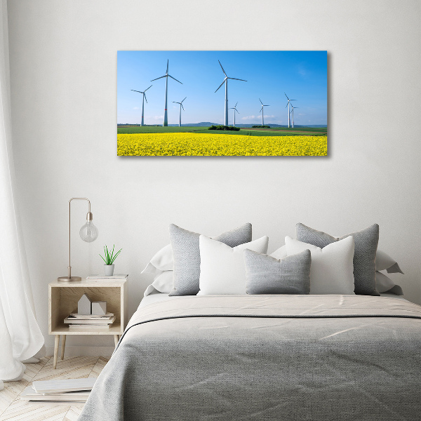 Foto op canvas Windmolens in het veld