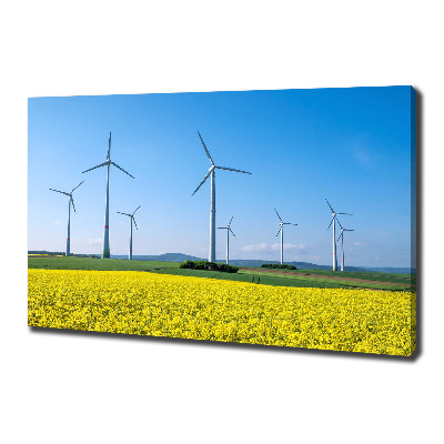 Foto op canvas Windmolens in het veld