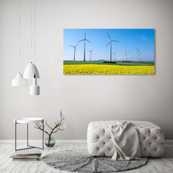 Foto op canvas Windmolens in het veld