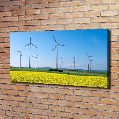 Foto op canvas Windmolens in het veld