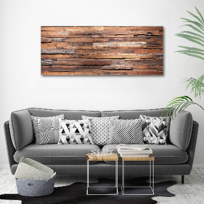 Foto canvas Houten muur