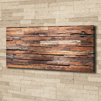 Foto canvas Houten muur