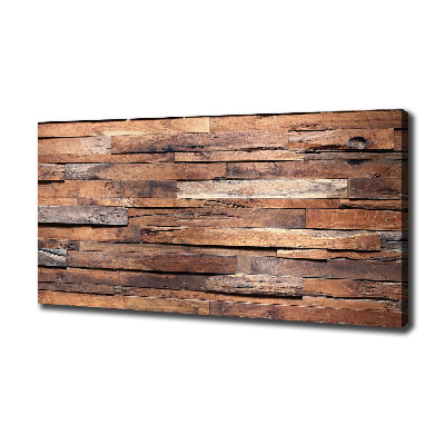 Foto canvas Houten muur