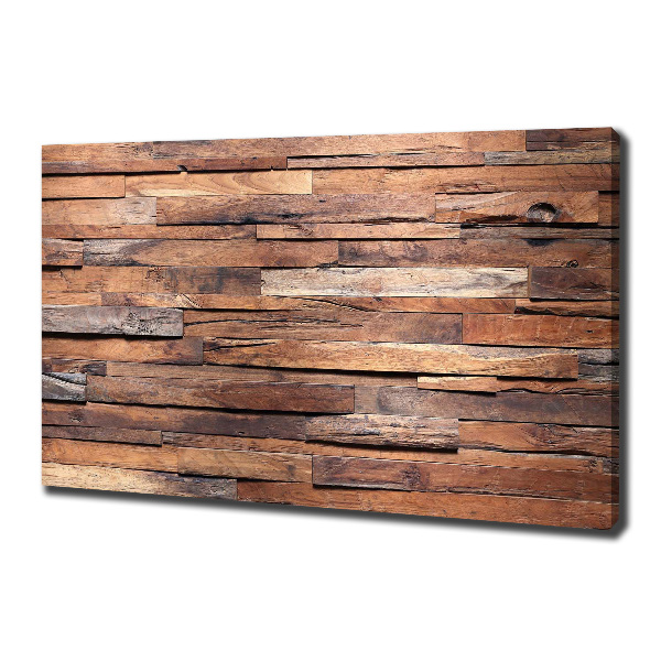 Foto canvas Houten muur