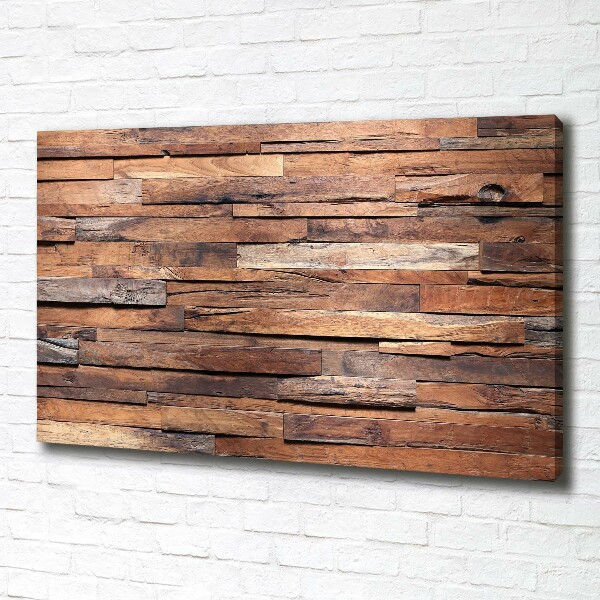 Foto canvas Houten muur