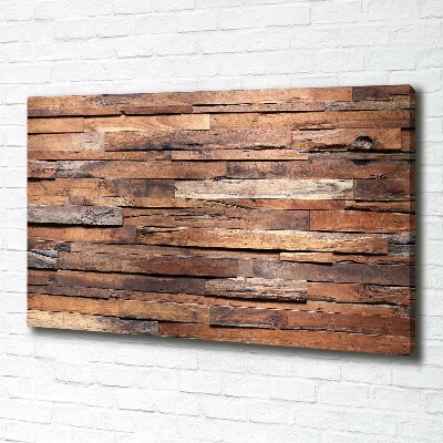 Foto canvas Houten muur