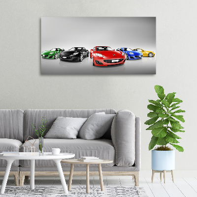 Schilderij op canvas Kleurrijke auto's